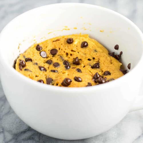 Pumpkin Chocolate Chip Mug Cake Recipe - Build Your Bite