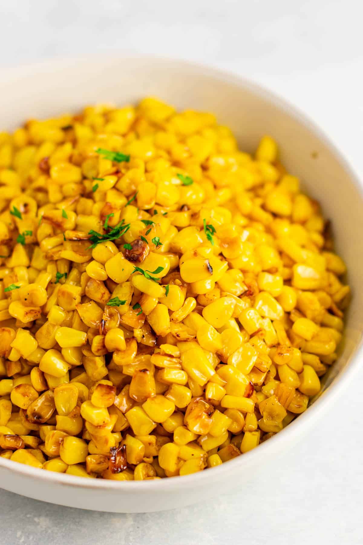 skillet corn for thanksgiving in a bowl