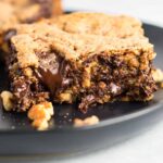 gluten free cookie bar on a plate
