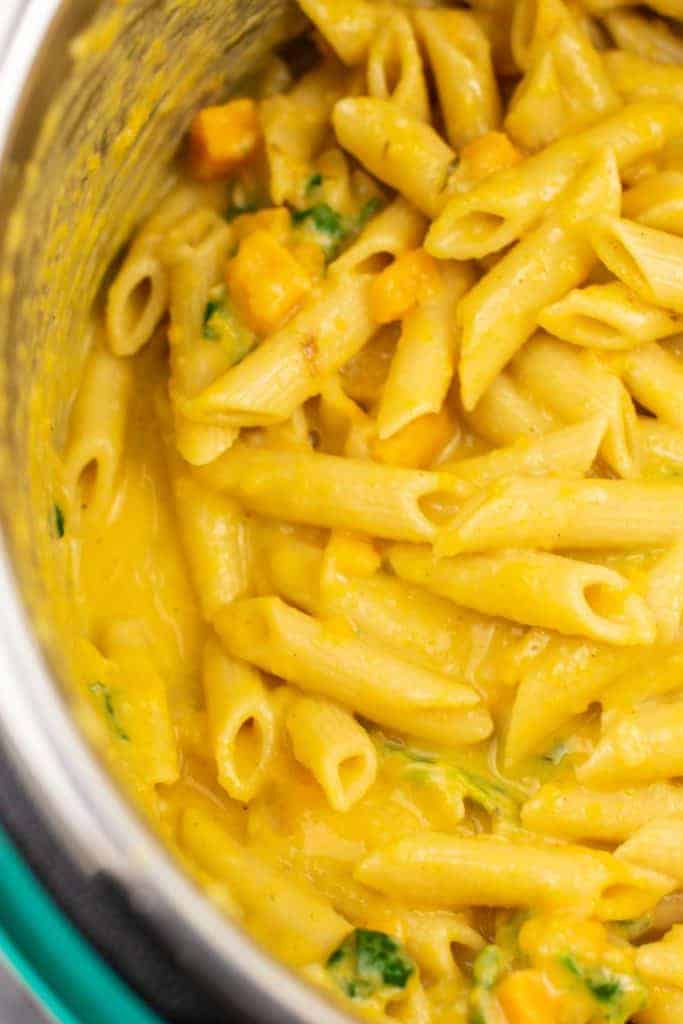 Instant Pot Creamy Sweet Potato Pasta - Build Your Bite