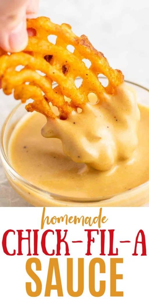 image with text "homemade Chick-fil-a Sauce"