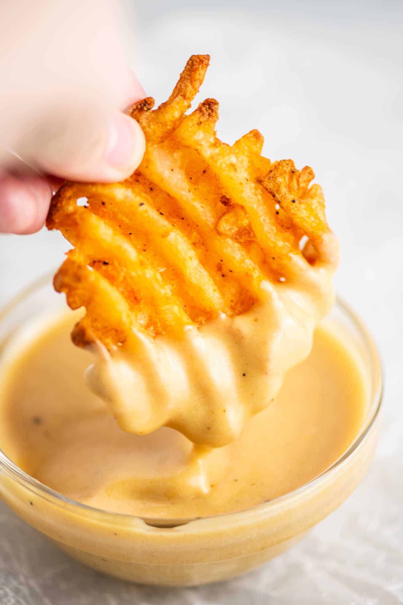 waffle fries with chick fil a sauce