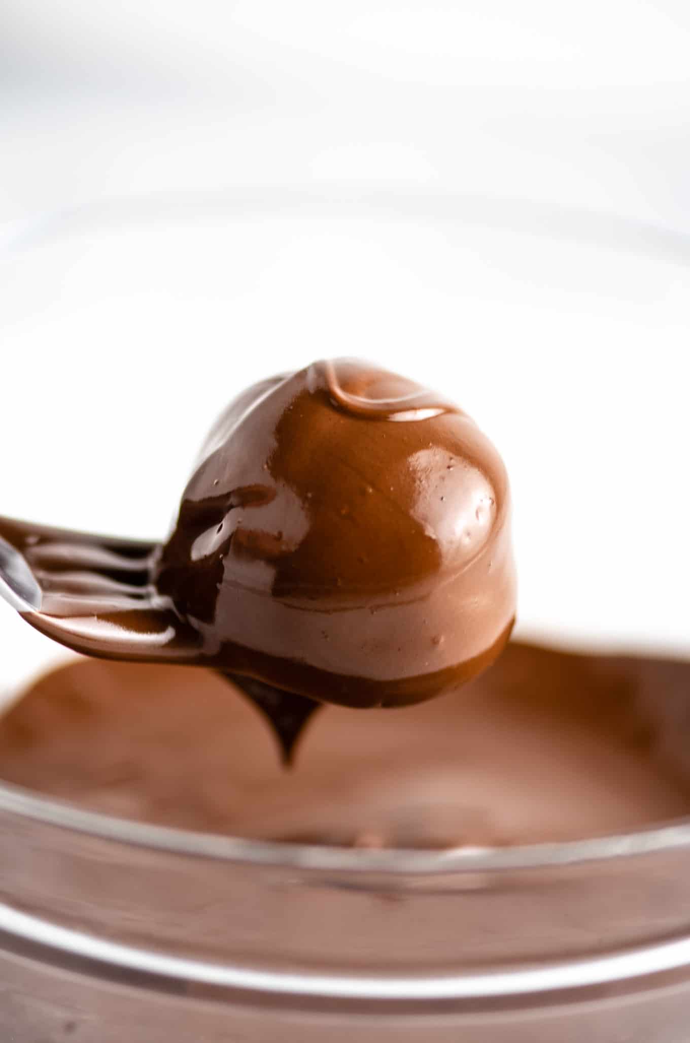 dipping truffles in chocolate
