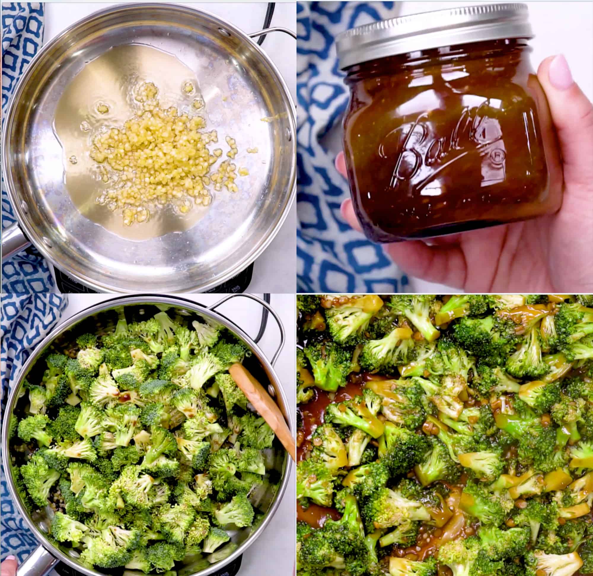 broccoli con salsa all'aglio