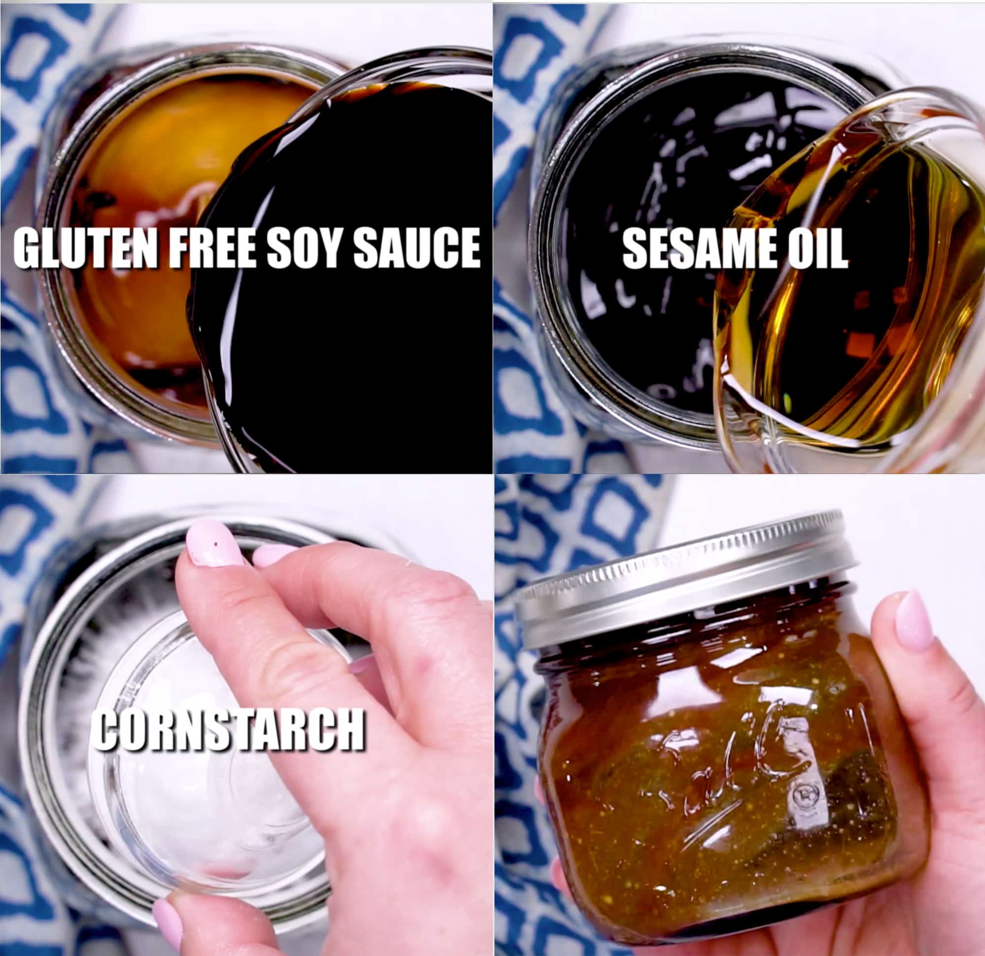 step by step photos of making the stir fry sauce