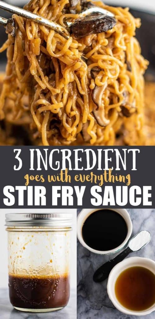 image with text "3 ingredient goes with everything stir fry sauce"