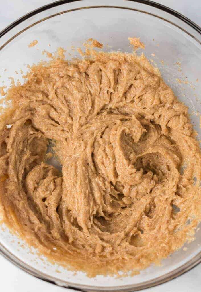 batter in a mixing bowl