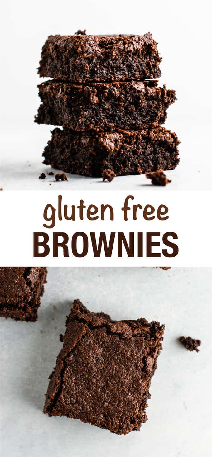 Easy gluten free brownies made with oat flour and coconut flour. Dairy free, fudgy, and taste amazing! #glutenfreebrownies #glutenfree #glutenfreedessert #dessert #brownies #oatflour #coconutflour