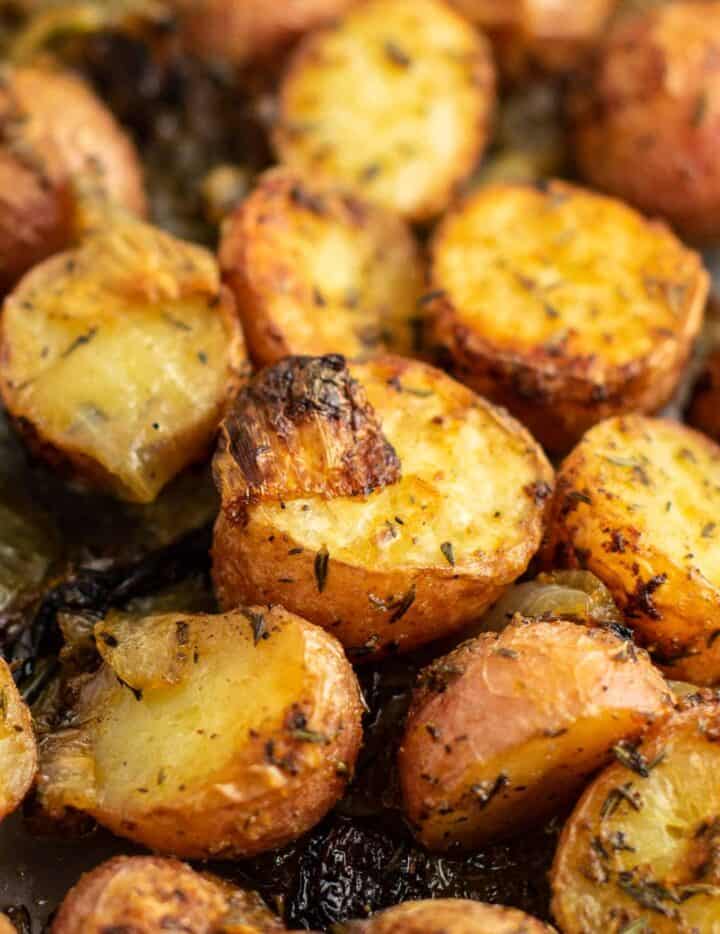 Easy Roasted Potatoes and Onions - Build Your Bite