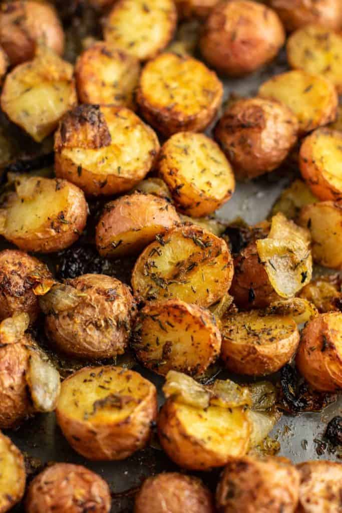 Easy Roasted Potatoes and Onions - Build Your Bite