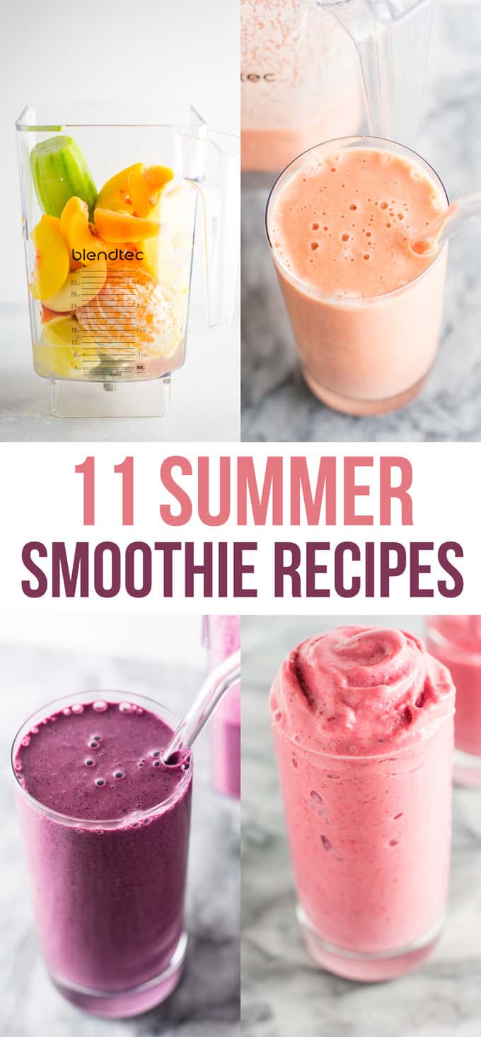 image with text "11 summer smoothie recipes"