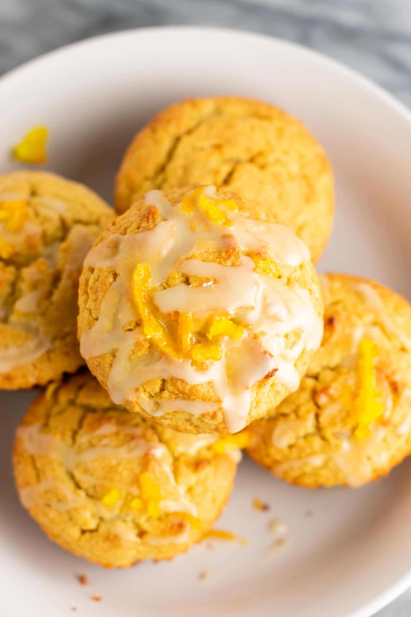 Gluten free muffins recipe with sweet orange glaze 