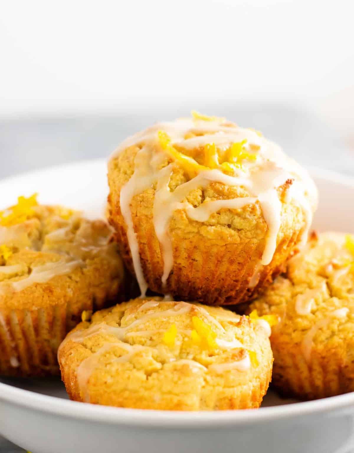 Gluten free muffins recipe with sweet orange glaze 