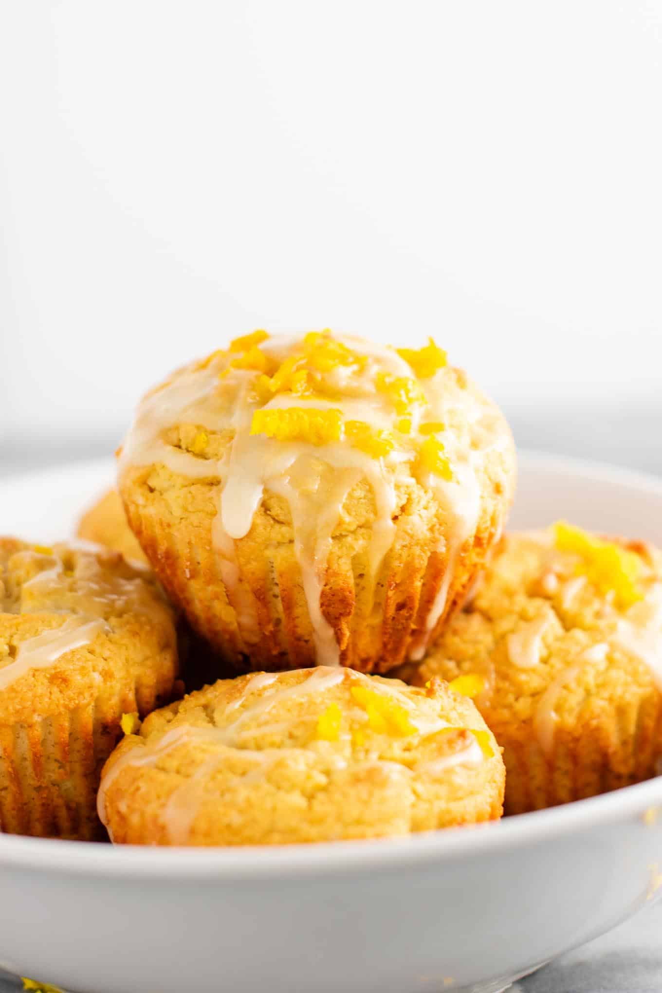Gluten free muffins recipe with sweet orange glaze 