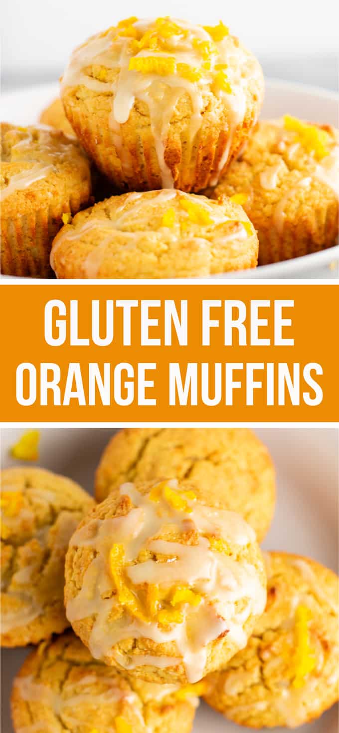 Gluten free muffins recipe with sweet orange glaze 