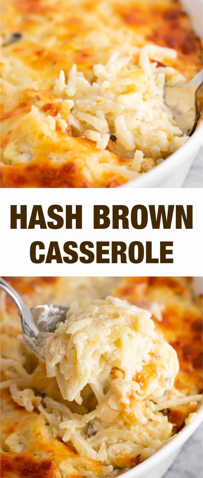This vegetarian hash brown casserole is the ultimate comfort food! #vegetarian #hashbrown #breakfast #hashbrowncasserole
