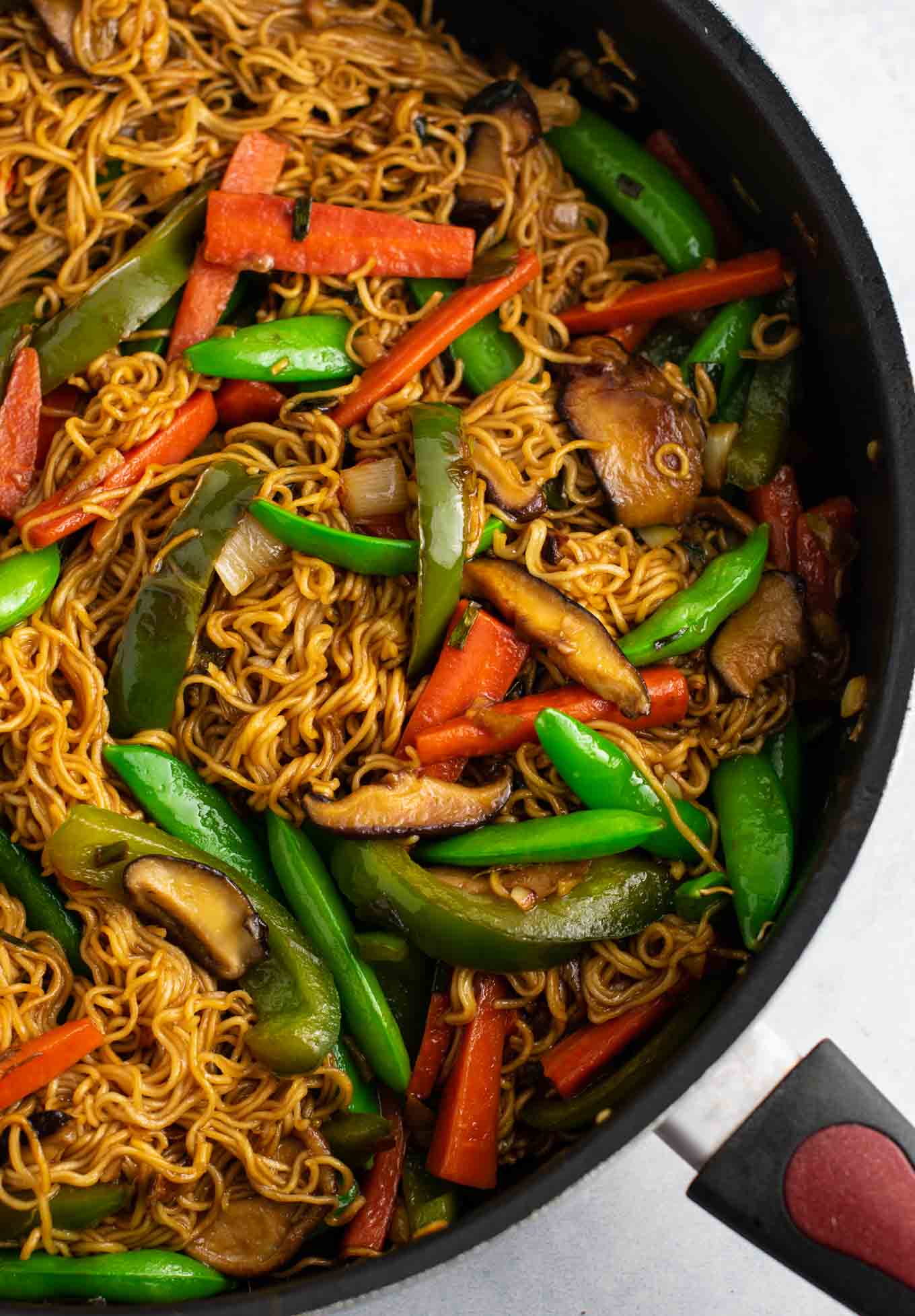 Easy stir fry dinner with ramen noodles