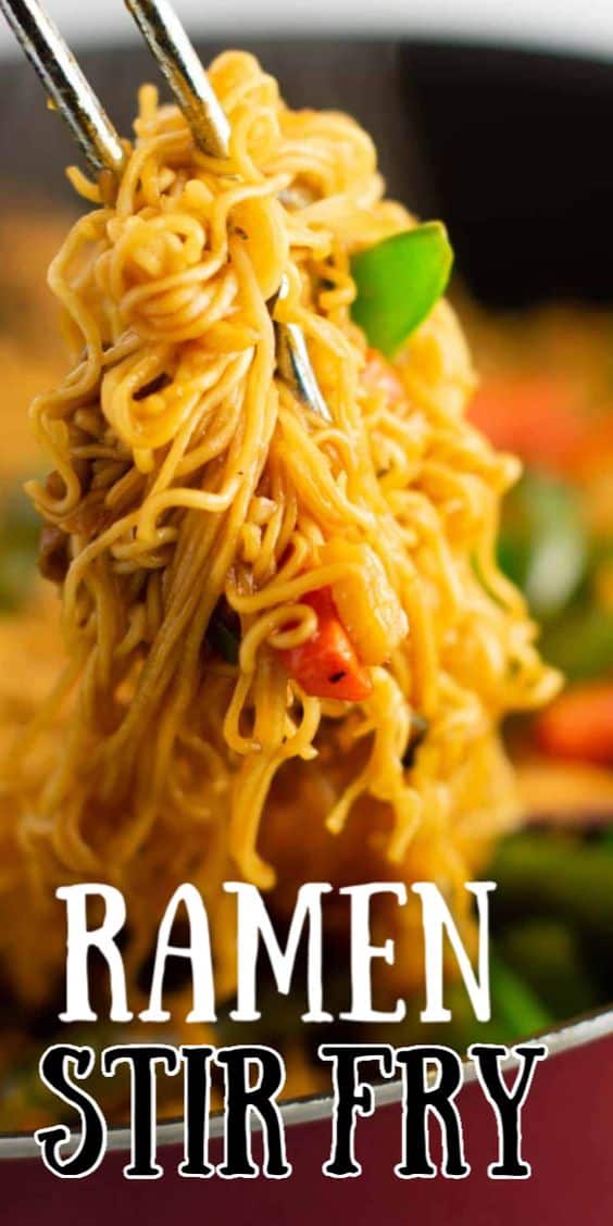 image with text "ramen stir fry"