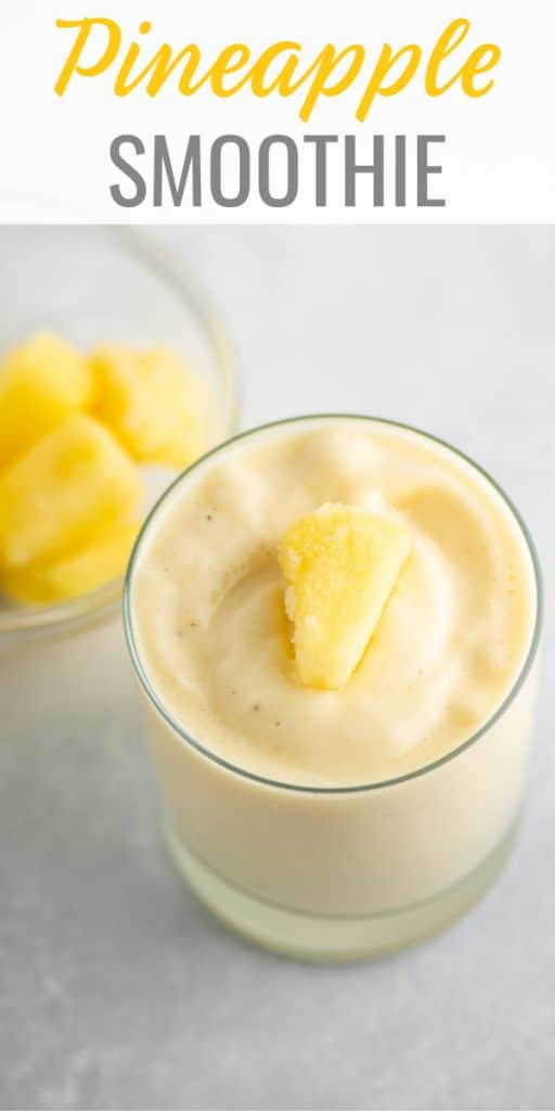 4 ingredient frosty pineapple smoothie - perfect for summer!