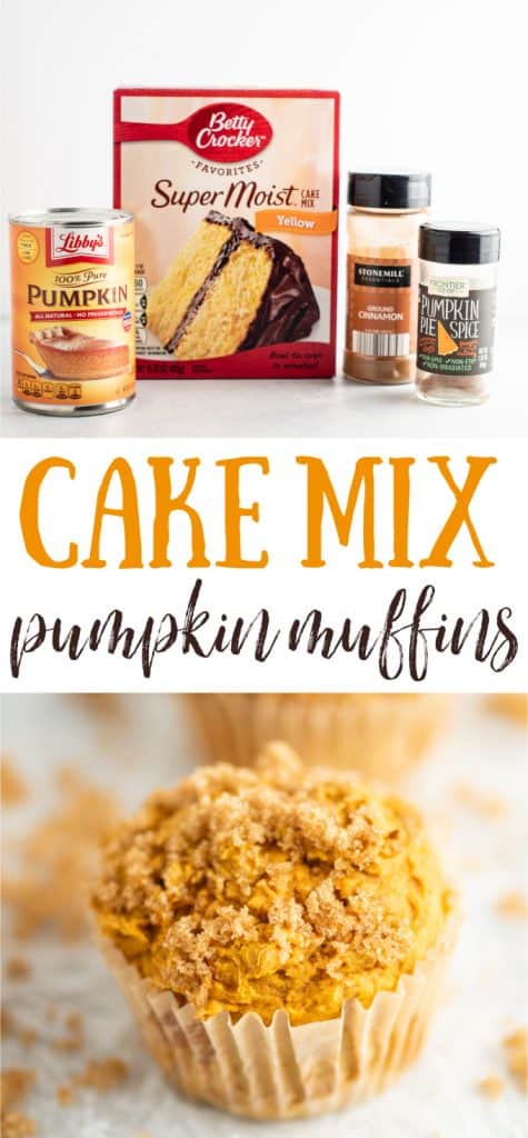 cake mix pumpkin muffins