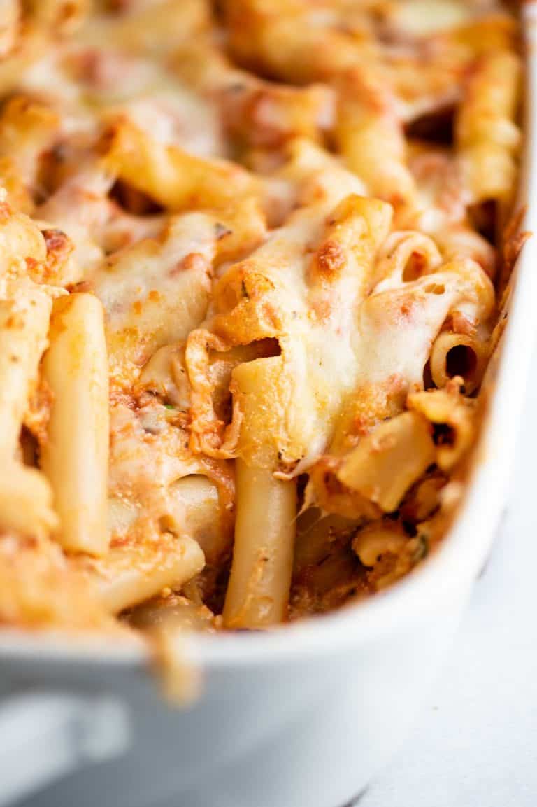 Easy Three Cheese Baked Ziti Recipe Build Your Bite