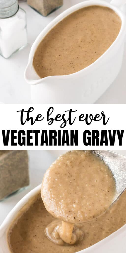 image with text "the best ever vegetarian gravy"