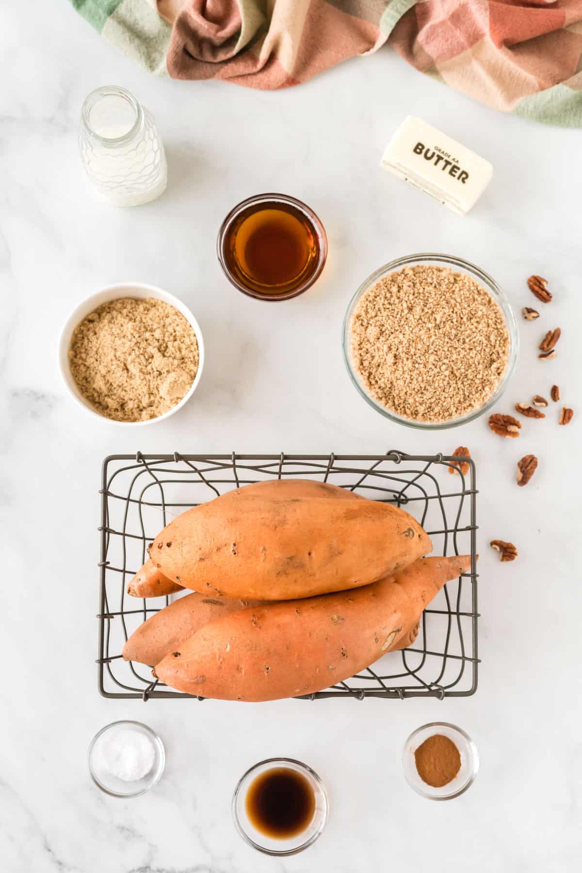 ingredients to make sweet potato casserole