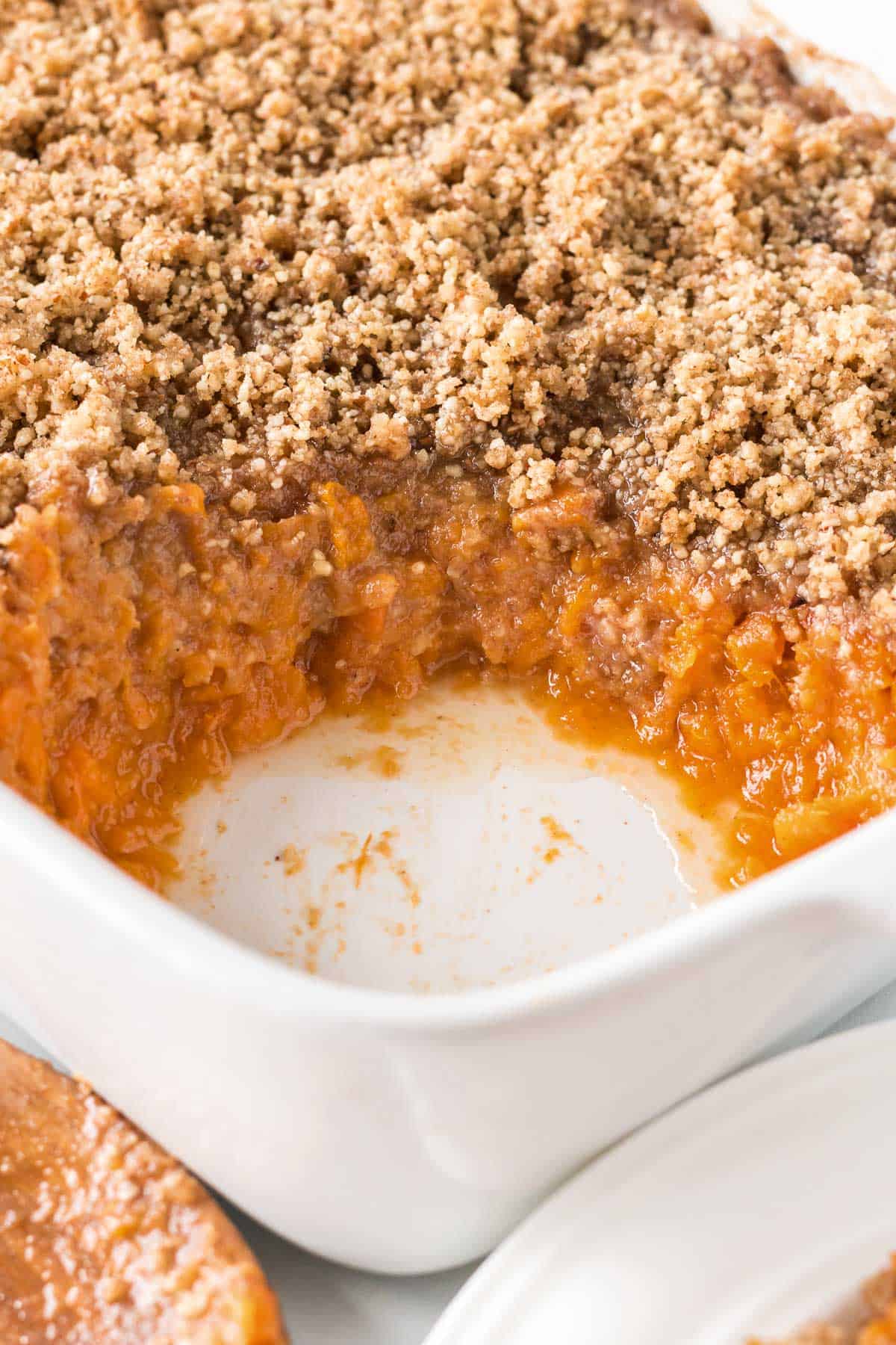 sweet potato casserole with pecan topping