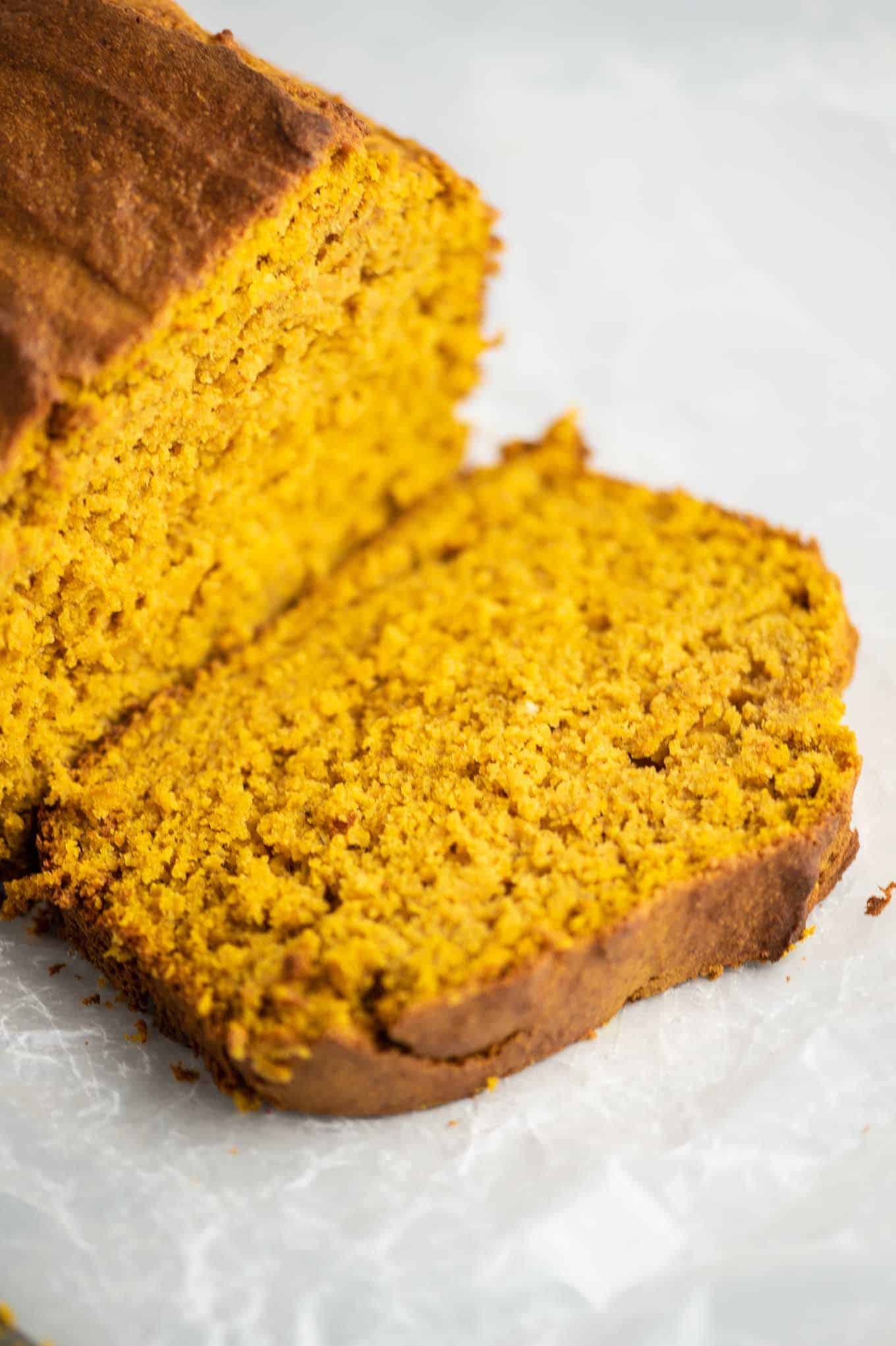 slice of pumpkin bread