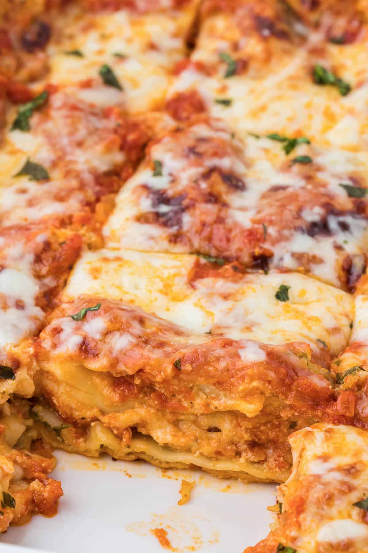 three cheese lasagna