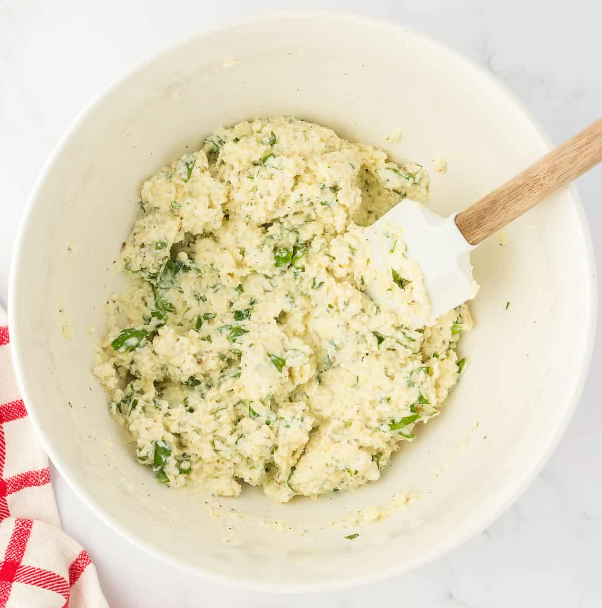 ricotta filling mixed together