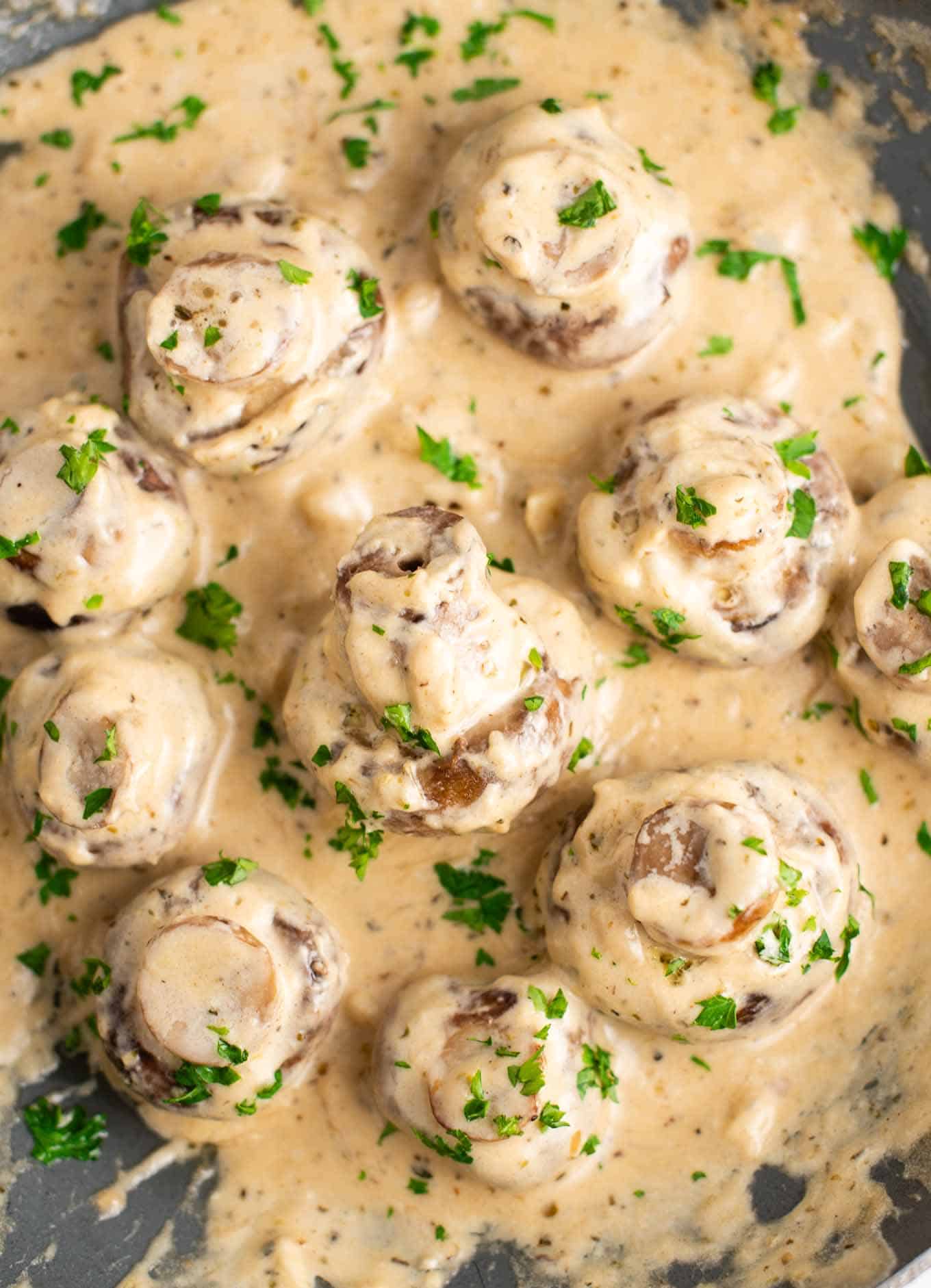 Creamy Garlic Mushrooms Recipe - Build Your Bite