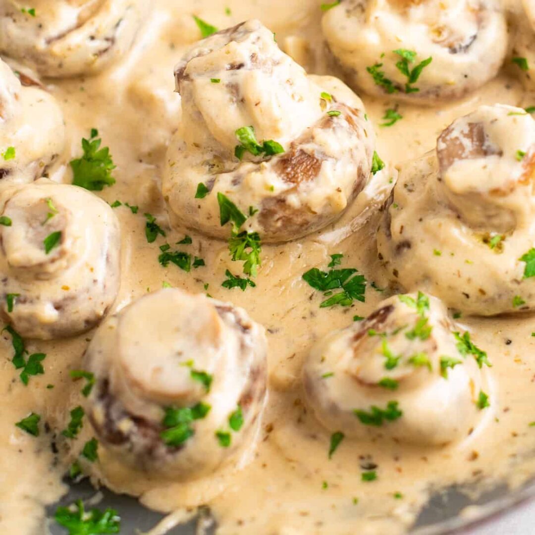 Creamy Garlic Mushrooms Recipe - Build Your Bite