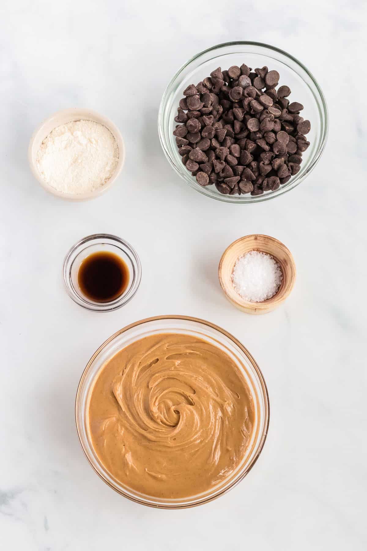 ingredients to make vegan chocolate peanut butter fudge