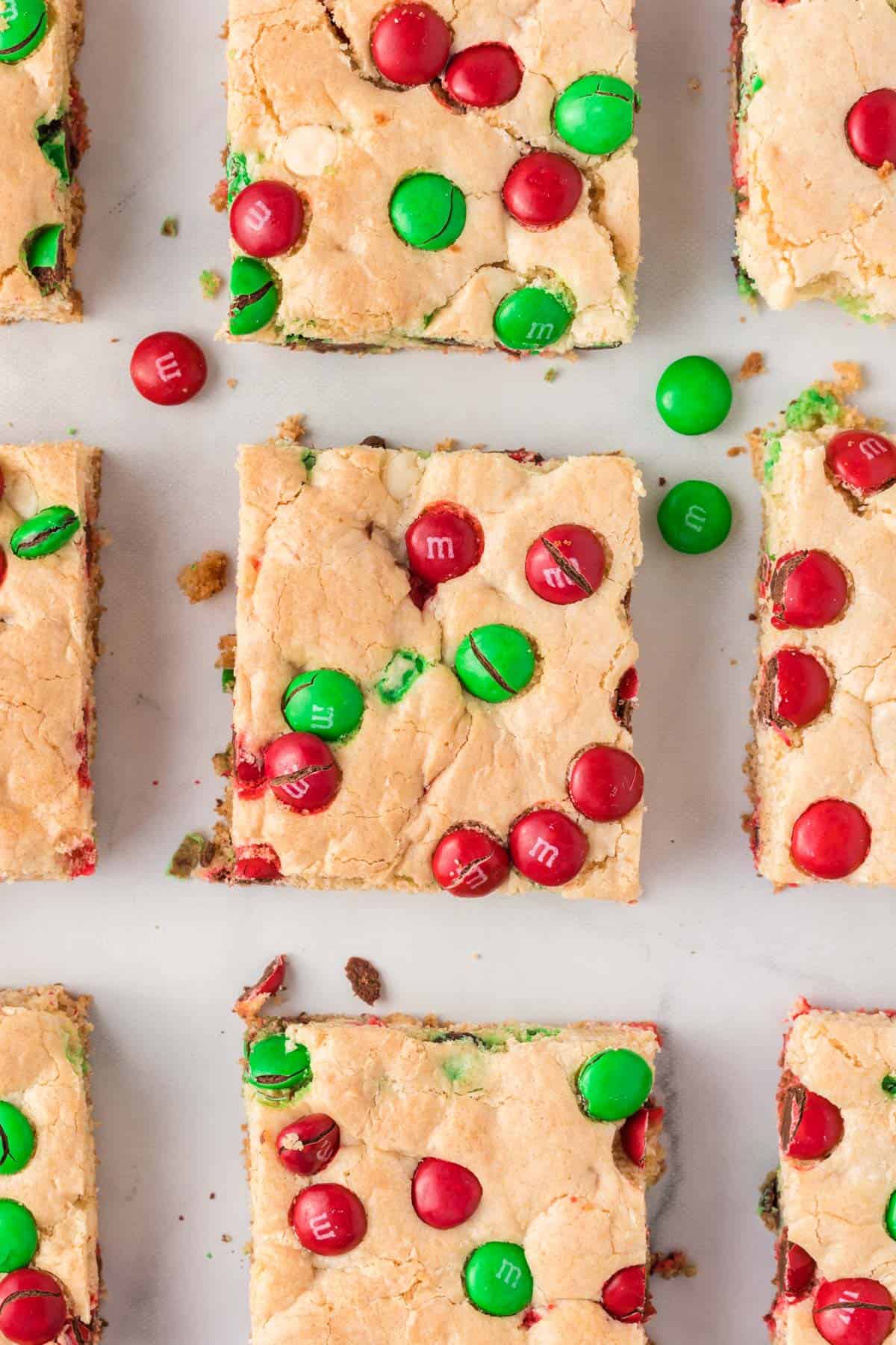 Easy M&M Cookie Bars Recipe (Made with Cake Mix)