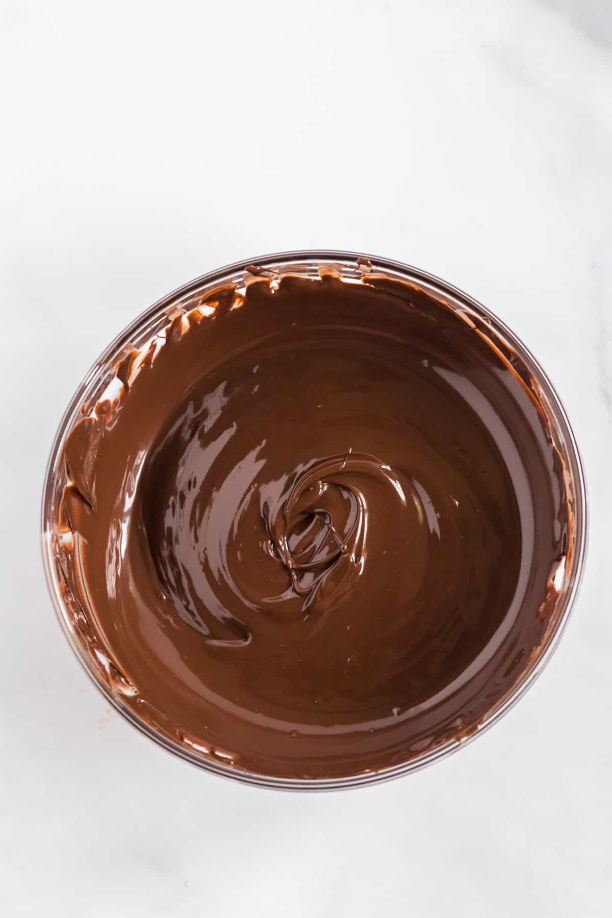 melted chocolate in a bowl