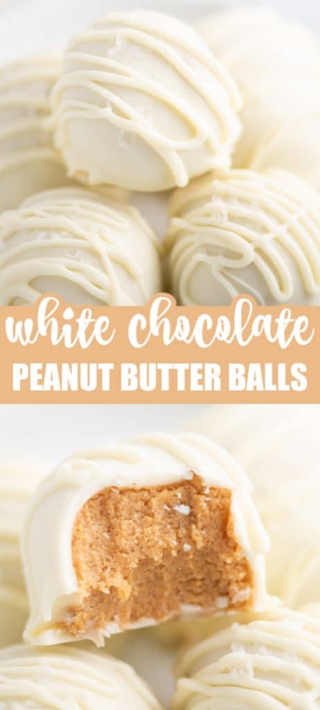 white chocolate peanut butter balls