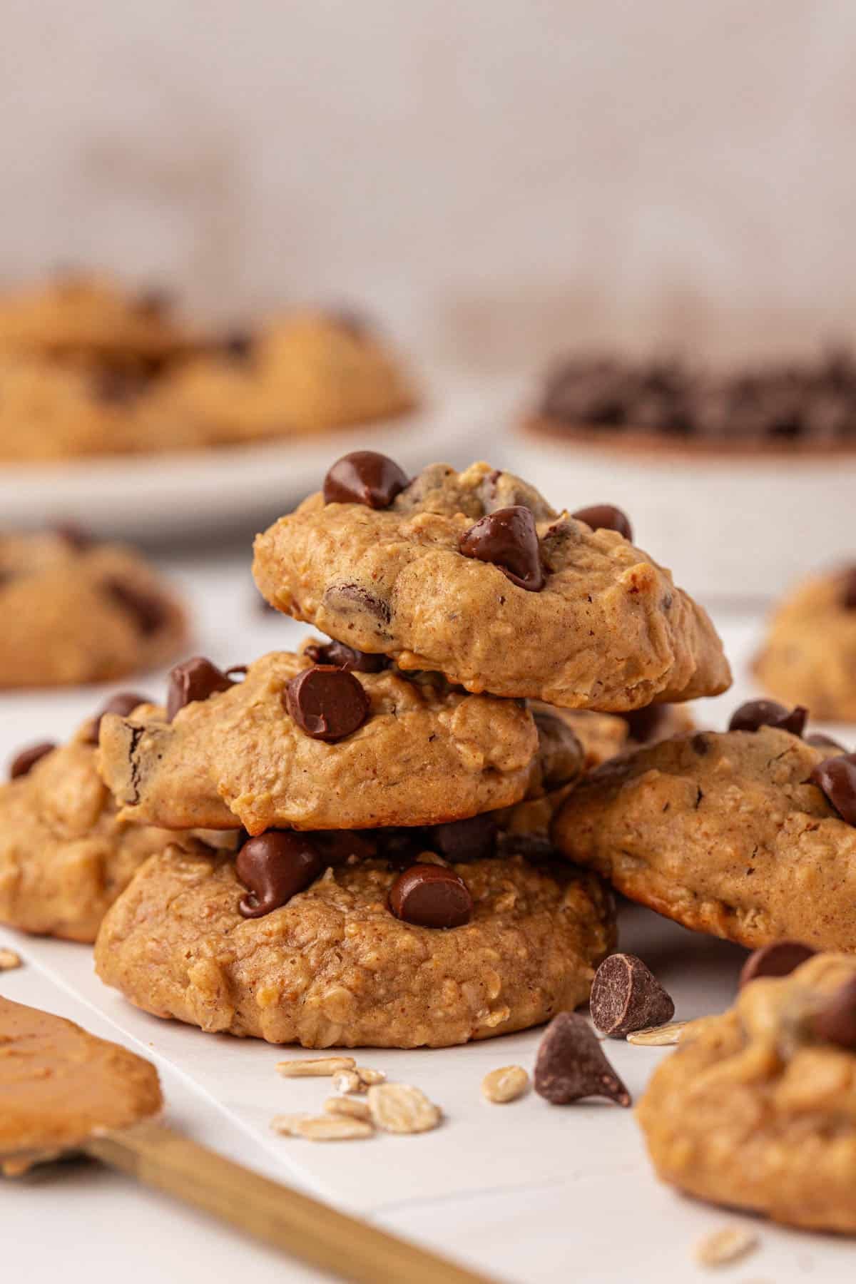flourless peanut butter oatmeal chocolate chip cookies