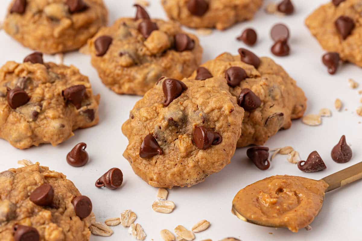 flourless peanut butter oatmeal chocolate chip cookies
