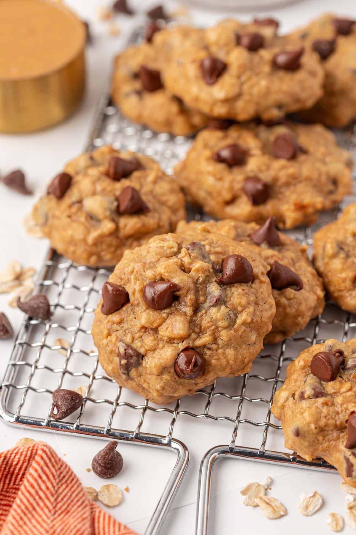 flourless peanut butter oatmeal chocolate chip cookies