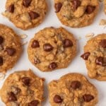 flourless peanut butter oatmeal chocolate chip cookies