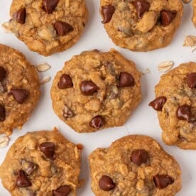 flourless peanut butter oatmeal chocolate chip cookies