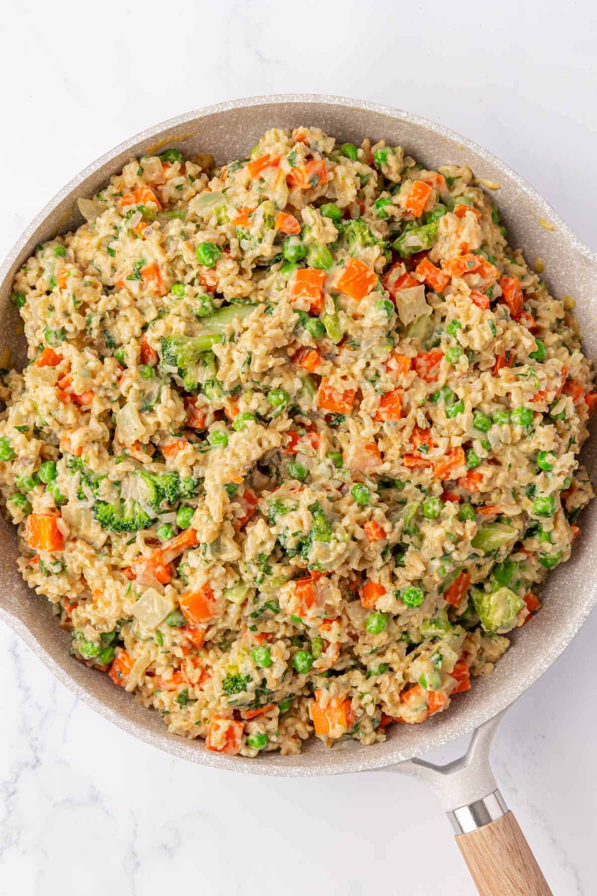 vegetable casserole filling mixed together
