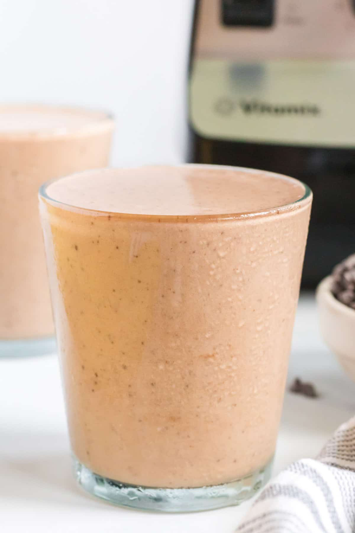 chunky monkey smoothie in a glass