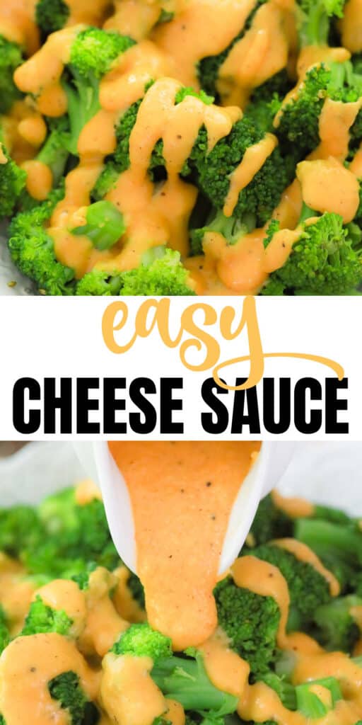 image with text "easy cheese sauce"