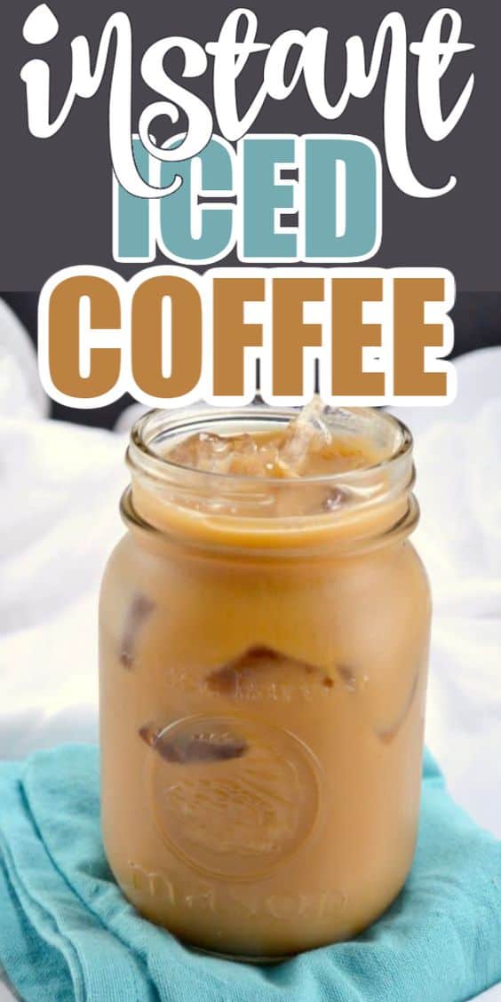 image with text "instant iced coffee"