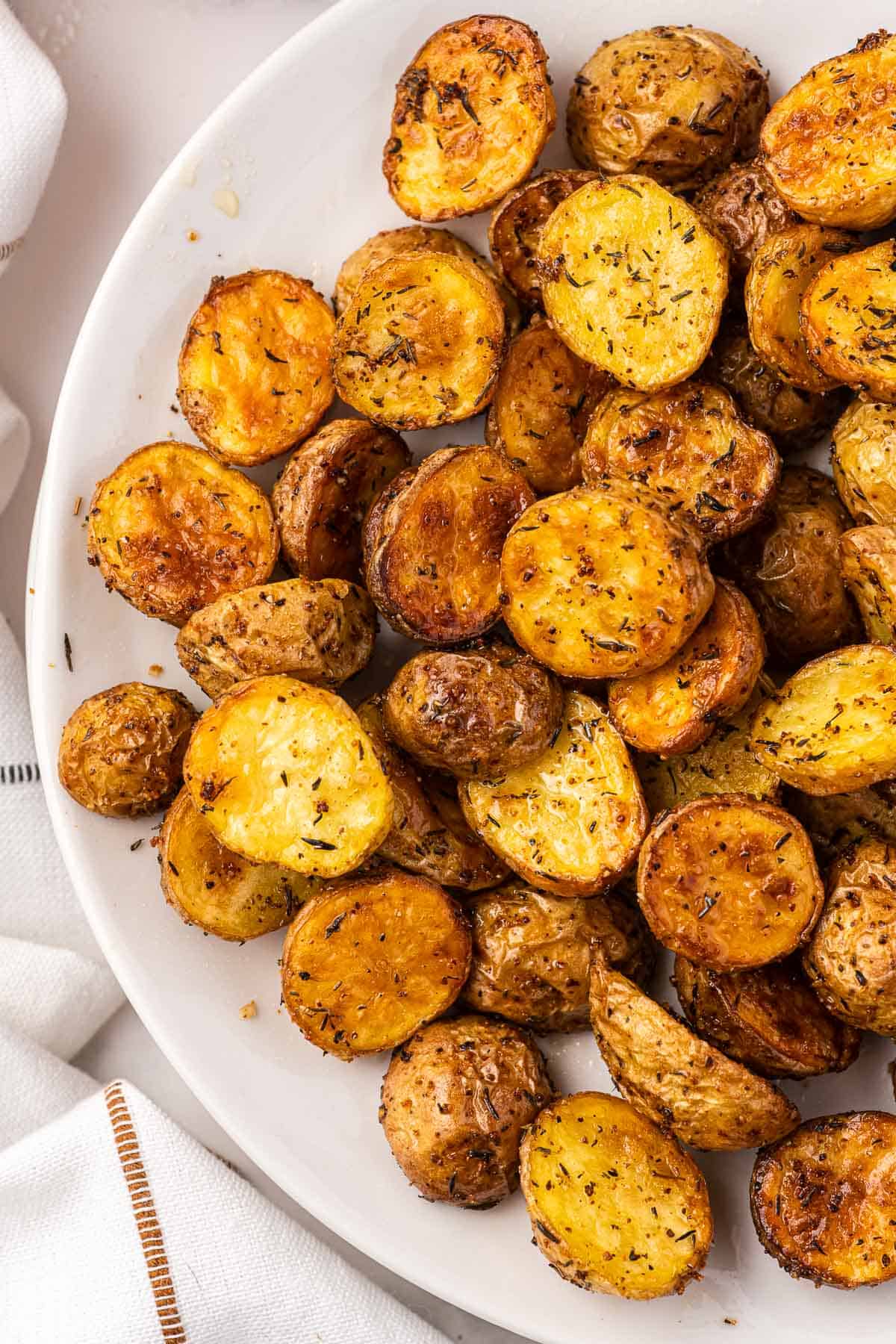 air fryer potatoes on a plate