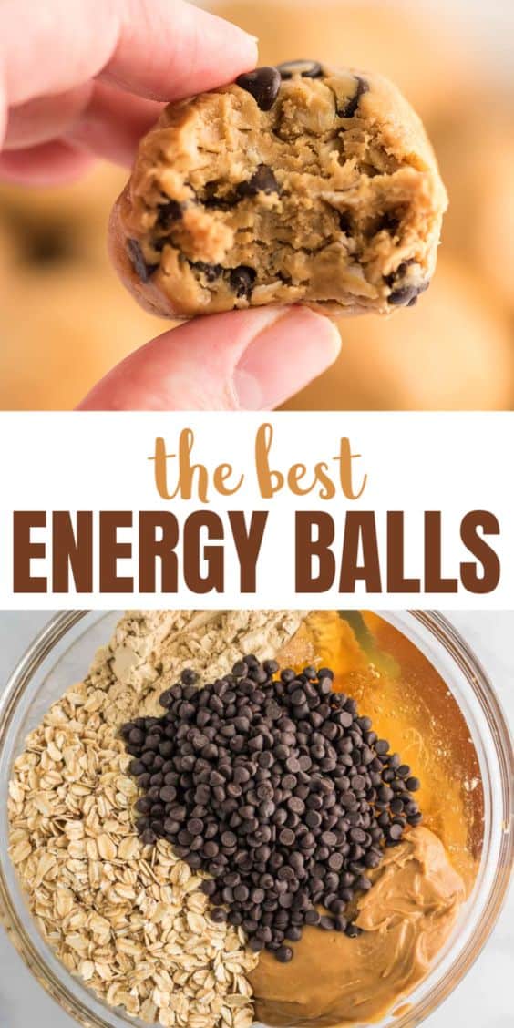 image with text "the best energy balls"