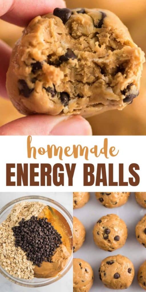 image with text "homemade energy balls"