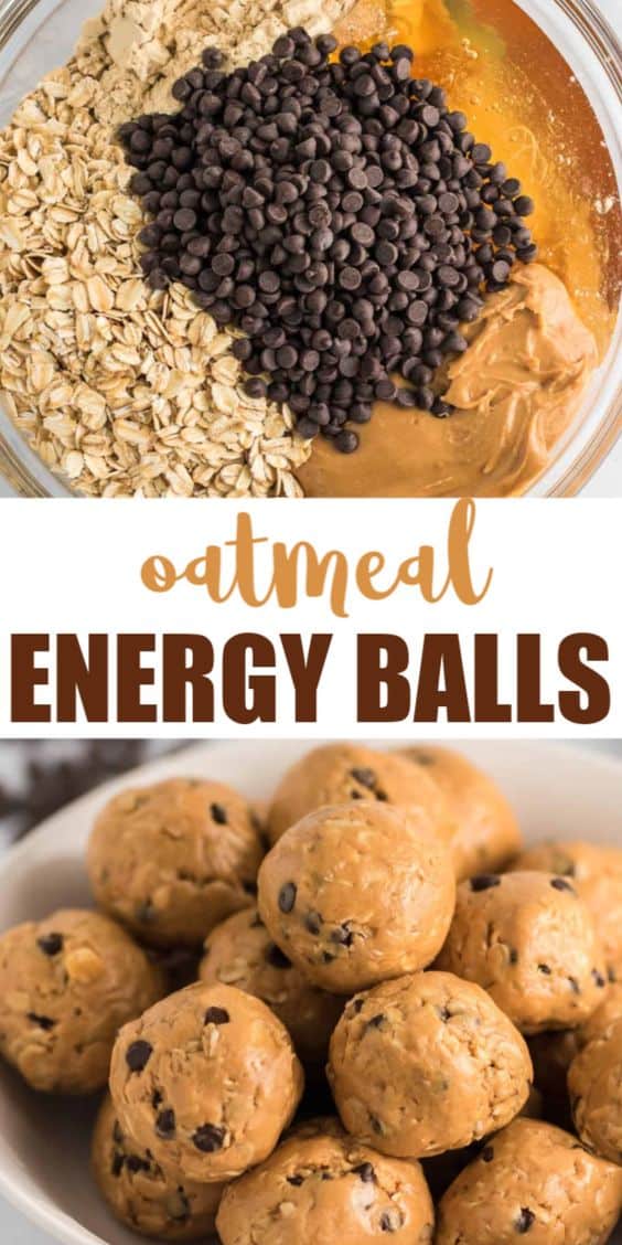 image with text "oatmeal energy balls"